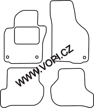 Autokoberce Škoda Octavia II 06/2004 - 12/2007 Carfit (4306)